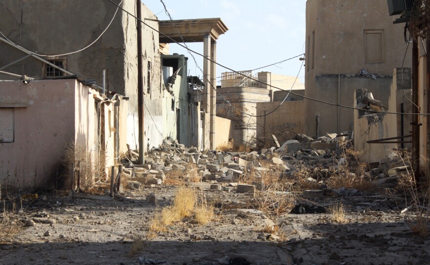 Karamlesh was held by ISIS for more than two years. The militants dug tunnels and filled shops and houses with explosives.