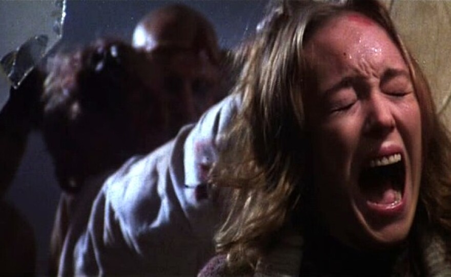 Catriona McColl is terrorized repeatedly in Lucio Fulci's "The Beyond."