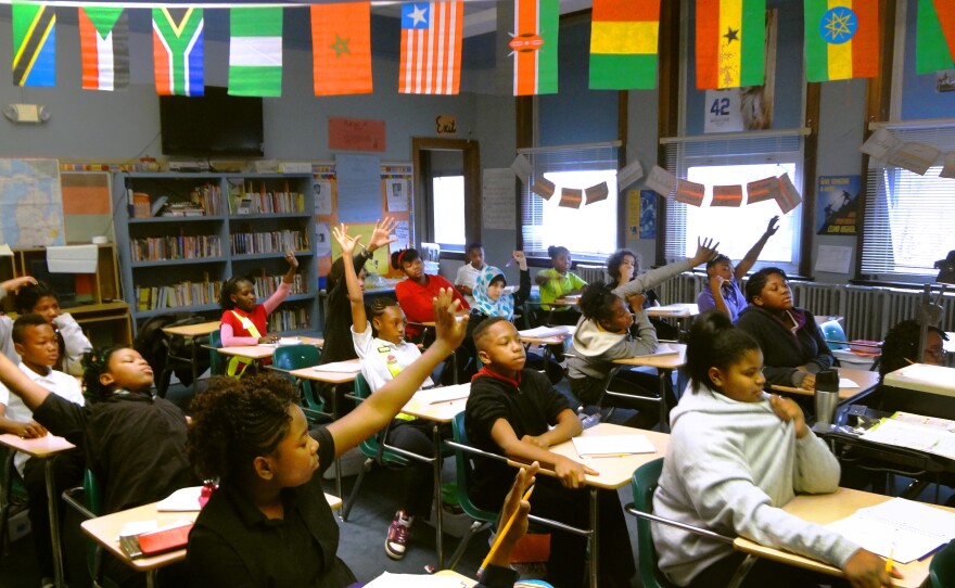 The sixth-grade students at Shabazz Public School Academy in Lansing, Mich., spent the semester studying the events surrounding the deaths of Trayvon Martin, Michael Brown and Eric Garner.
