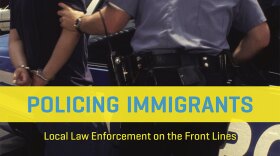 The book cover of "Policing Immigrants"