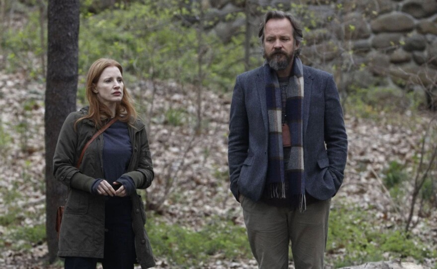 Jessica Chastain plays a single mother who connects with a man with early-onset dementia (Peter Sarsgaard) in <em>Memory</em>.