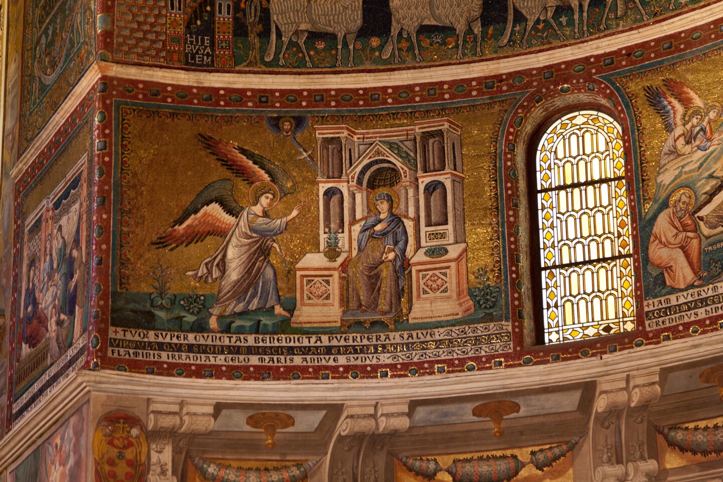 Mosaics in the Church of Santa Maria in Trastevere.