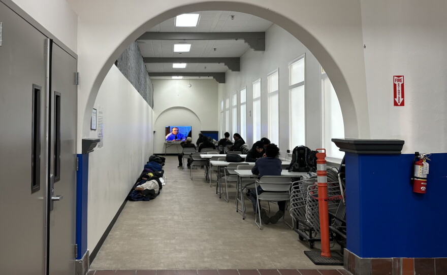 The remodeled indoor sitting of the Father Joe's Villages day center in this undated photo.