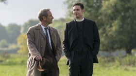 Left to right: Robson Green as Geordie Keating and Tom Brittney as Will Davenport.