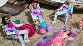 A photo of the band the Silversun Pickups. 