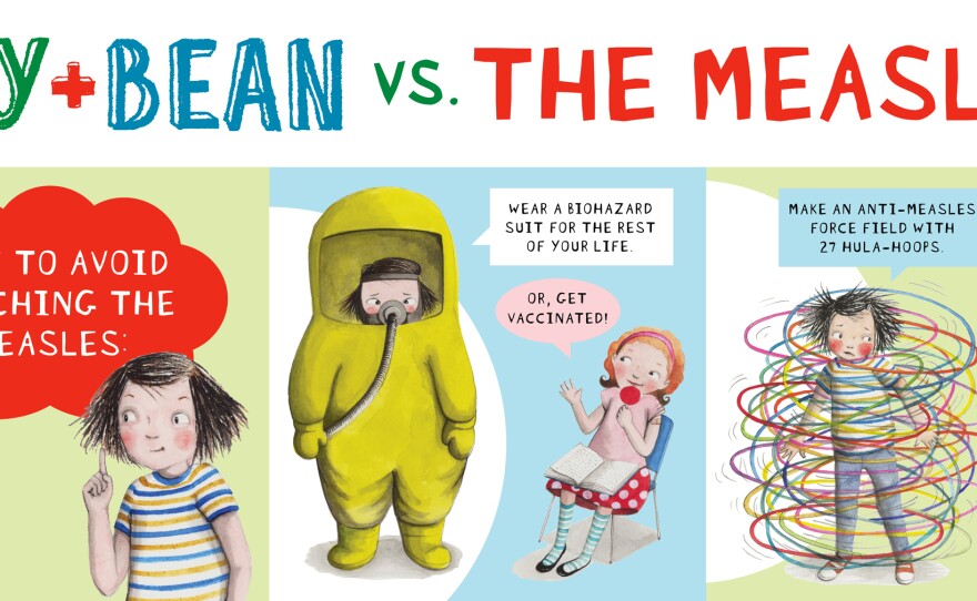 The heroines of a best-selling book series have been enlisted in the global effort to eradicate measles.