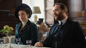 Shown from left to right: Margaret Schlegel (Hayley Atwell) and Henry Wilcox (Matthew MacFadyen). 