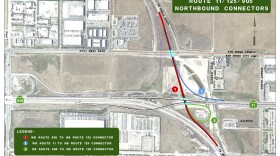 A map of a border infrastructure project that will link SR 905 and the future SR 11 to northbound SR 125.