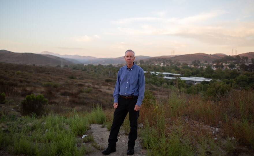 Van Collinsworth has been fighting development on the outskirts of Santee for decades. "It's a recipe for chaos and potentially death and disaster," he says.