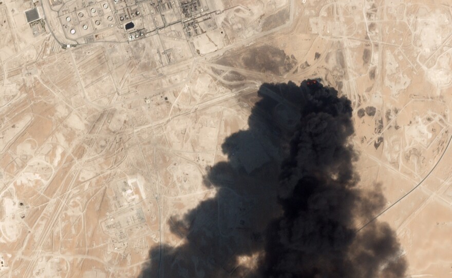 A photograph taken by the commercial satellite company Planet shows the Abqaiq facility shortly after an attack on Sept. 14.