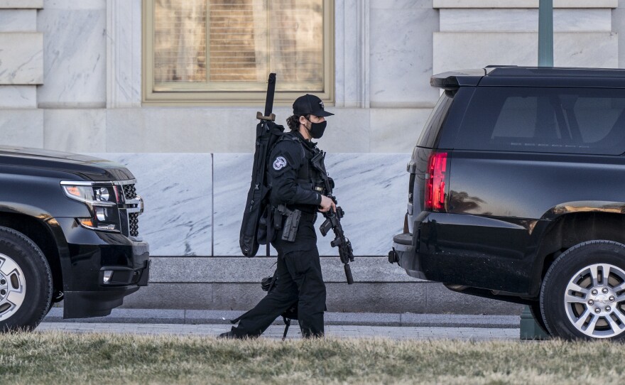Heightened security has remained a feature around the U.S. Capitol since the Jan. 6 riot. Capitol Police officers are now taking part in an initiative focused on healing trauma.