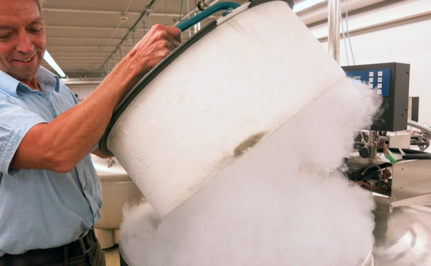 "You'll want your camera out for this," Dave Dierig, research leader at center, said as he lifted up the lid to a cryogenic freezer capsule. In the cryo chamber, the collection expands to include not just seeds, but animal embryos, semen and microbes.