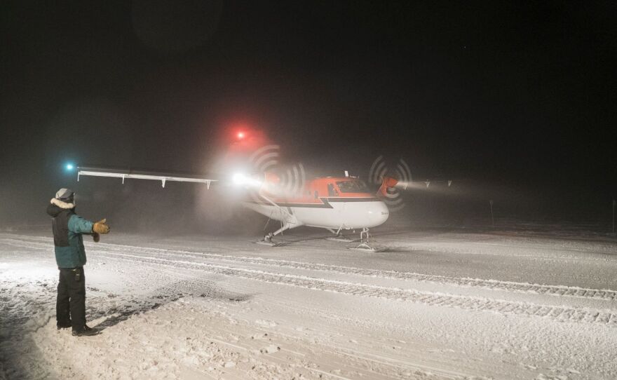 A Canadian-owned Twin Otter aircraft evacuated two people from the South Pole on Wednesday.