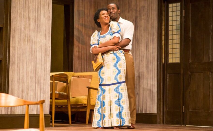 Jessica Frances Dukes and Charlie Hudson, III, in CENTERSTAGE's production of "Beneatha's Place" by Kwame Kwei-Armah, directed by Derrick Sanders.