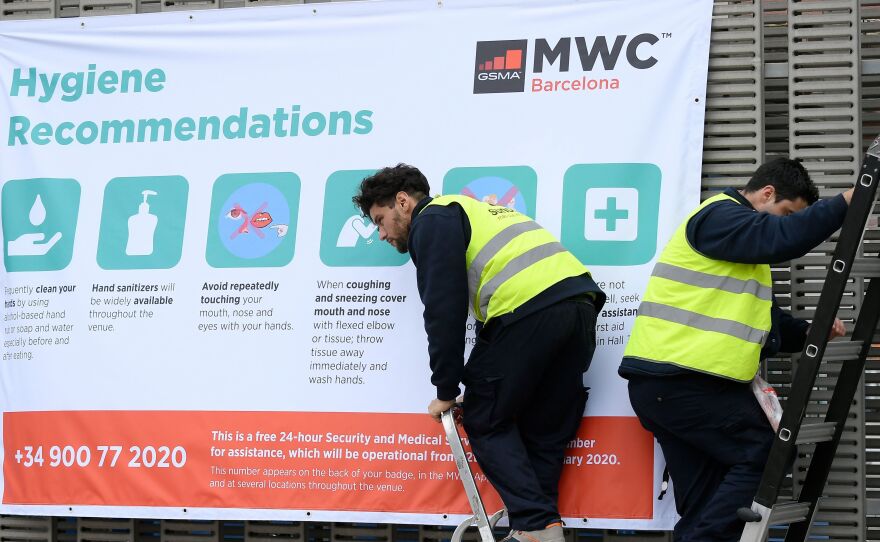 Organziers of the Mobile World Congress had resisted calls to cancel the event, but reversed course after major companies pulled out over coronavirus fears.