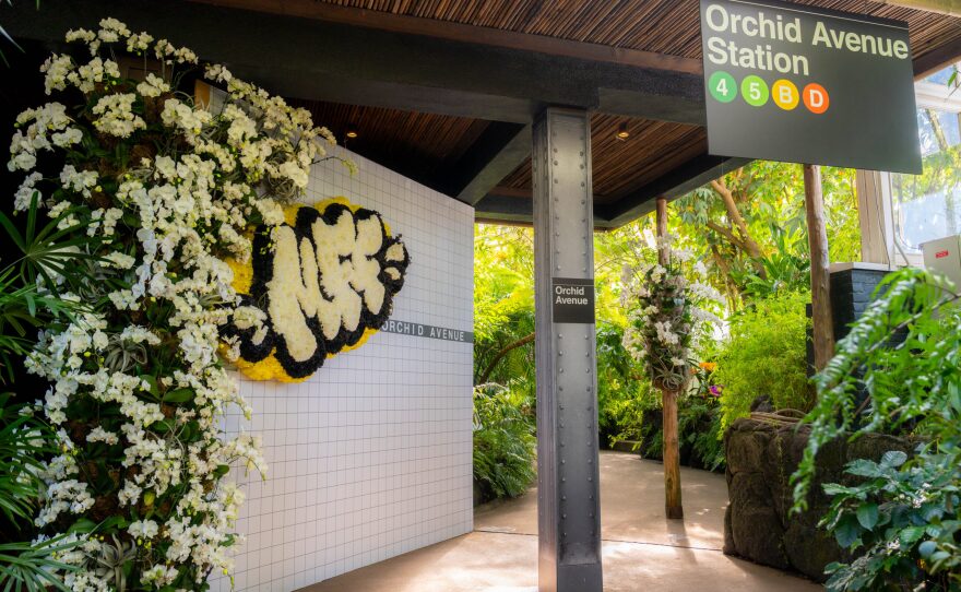 Mr. Flower Fantastic started as a graffiti artist — this is a re-creation of his tag.