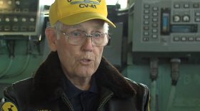 Vernon Jumper, Midway's air boss, is pictured on the aircraft carrier, April 23, 2015.