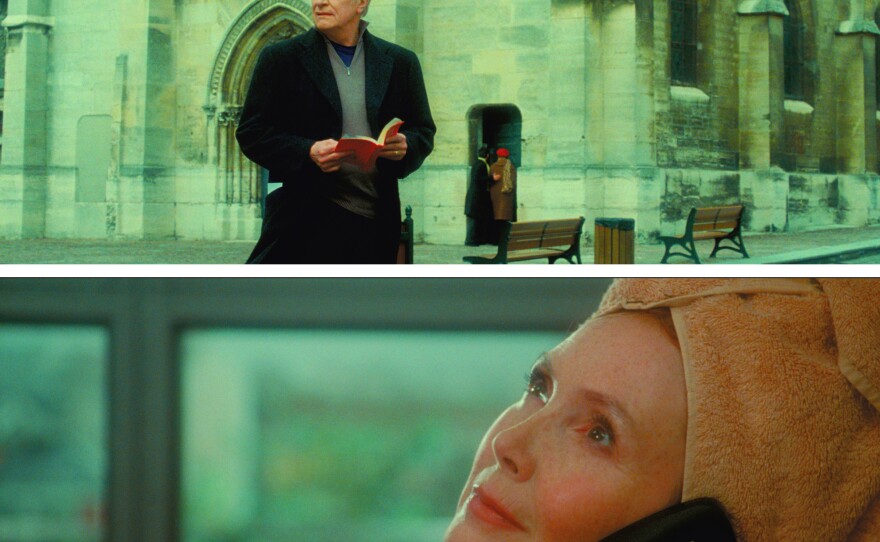 Georges Palet (André Dussollier) and Marguerite Muir (Sabine Azéma) are the unlikely lovers in "Wild Grass."