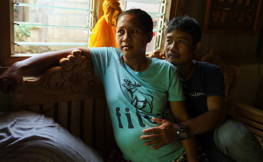 Risa Calibuso and her husband, Michael Calibuso, at home in Abinganan, a village of 1,700 people on rugged terrain in the municipality of Bambang.