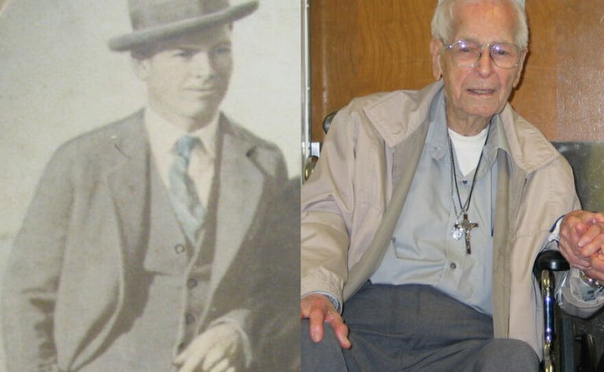 George Briant, shown here in an undated photo and in 2004, recalls Nov. 11, 1918, the day the war ended and the guns fell silent: "You looked like you were in a new land; you couldn't believe that everything is quiet".