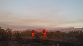 Firefighters respond to the Wildcat fire, June 17,2015. 