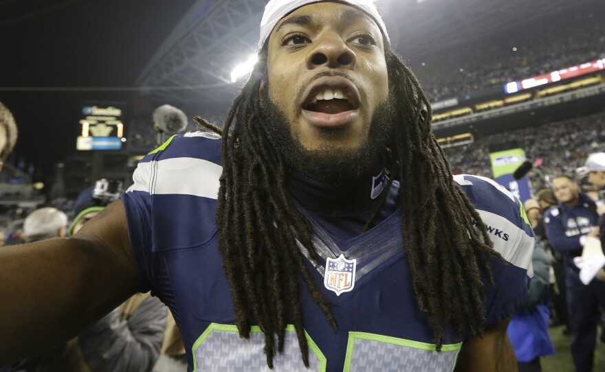 Richard Sherman on the football field.