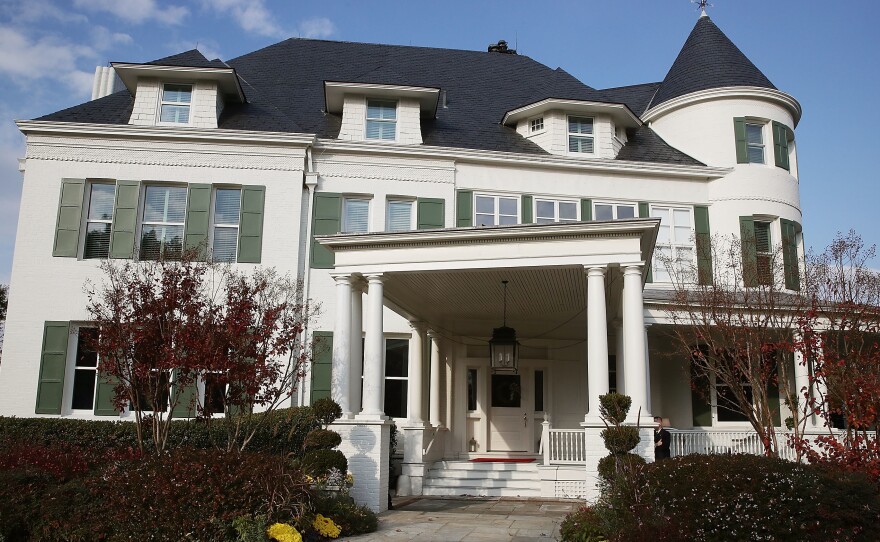 The vice president's home at the Naval Observatory seen here in 2016.