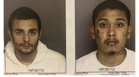 This combination image of undated photos released by the Monterey County Sheriff's Office shows Santos Fonseca, left, and Jonathan Salazar. The two inmates charged with murder broke out of a California jail over the weekend after climbing through a hole they made in a bathroom ceiling of their housing unit and then squeezing through a wall before finding an escape hatch, authorities said Monday, Nov. 4, 2019.