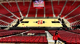Viejas Arena on the San Diego State University campus following a women's basketball game. Jan. 3, 2022.