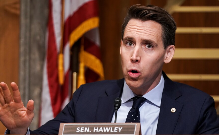 Sen. Josh Hawley, R-Mo., seen here during a hearing on December 16, 2020, has said he plans to object to the certification of President-elect Biden's victory during the joint session of Congress on Jan. 6.