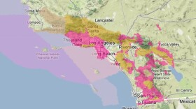 This NOAA map shows the area of San Diego County under a Red Flag Warning, in effect from Thursday October 25 through Saturday, October 27, 2012.