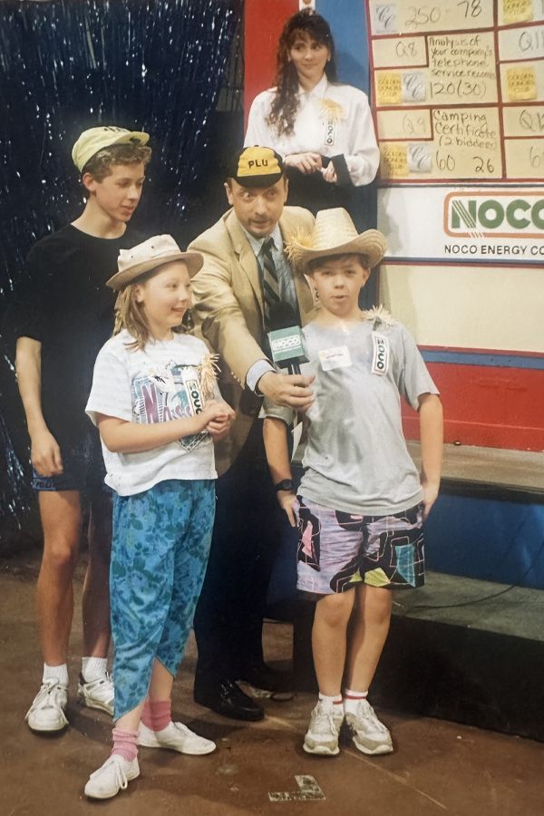 McKenna Hartman, her dad Paul, and her brothers at WNED, a PBS station in Buffalo, NY.