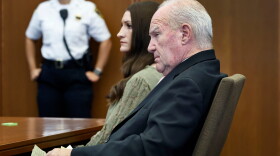 Lindsay Clancy and lawyer Kevin Reddington look at jurors as Judge William Sullivan instructs them to continue deliberations during Clancy's murder trial on Friday, Sept. 4, 2026, in Plymouth, Mass.