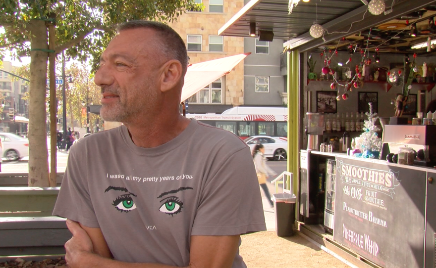 John Bertsch, owner of Meshuggah Shack in downtown San Diego, talks about the planned UC San Diego hub, Dec. 12, 2016.