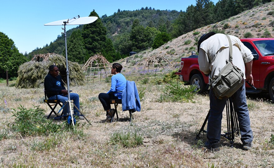 Interview with Stan Rodriguez (left) from the Santa Ysabel Tribe.