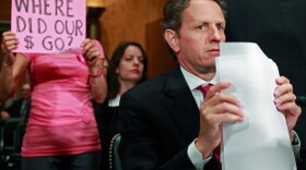 A year ago, TARP was a clear villain -- as when this protester appeared on Capitol Hill when Treasury Secretary Timothy Geithner was preparing to testify. Many in the news media haven't caught up with the more recent better news about the program.