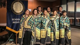 UC-San Diego School of Medicine student doctors were honored in blessing and blanket ceremony in La Jolla. Nov. 10, 2021