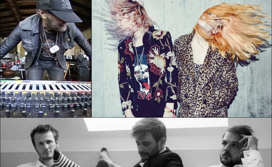 Clockwise from upper left: Daniel Lanois, Deap Vally, Nonkeen