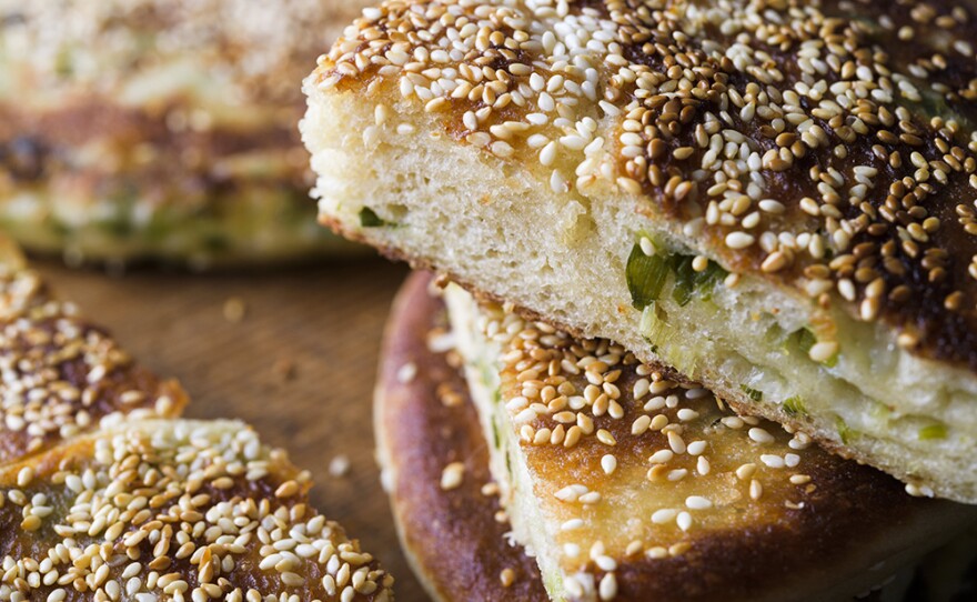 Chinese Sesame-Scallion Bread