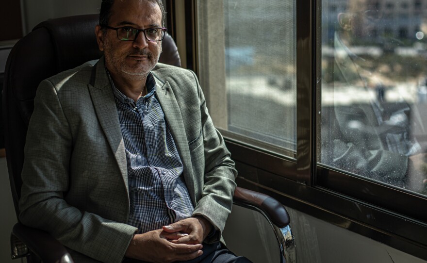 Yasser Abu Jamei, a psychologist, is the director of the Gaza Community Mental Health Programme. He tells parents, "Sometimes the best thing which you can give the family is to make them identify their strength points."