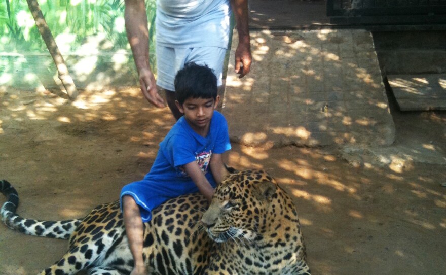 Prakash Amte and his grandson