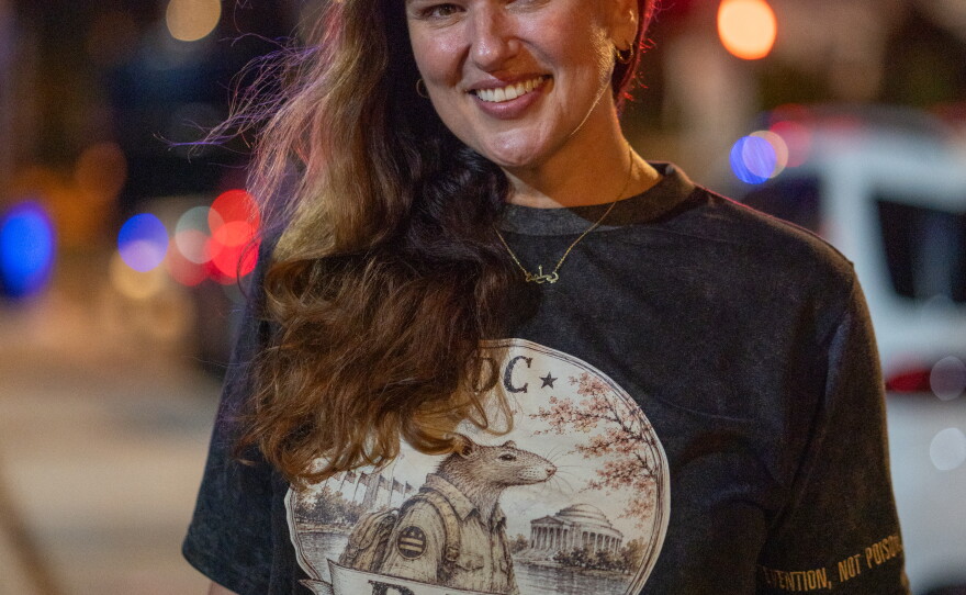 Holly Gerberich, anthrozoologist and urban rodent specialist who leads rat walks with DC Rat Rangers in Washington D.C..