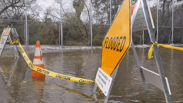 Flooding on Fashion Valley Road. San Diego, Calif. March 21, 2023.
