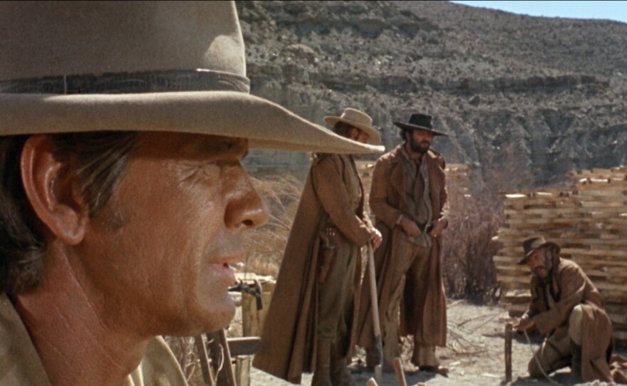 Sergio Leone's "Once Upon a Time in the West" (screening Oct. 11 as part of the They Call Me Sergio Film Program) displays great use of depth of field and composition as all of Leone's spaghetti westerns revel in. Pictured here is Charles Bronson as the character referred to as Harmonica.