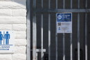 The entrance to a shuttered bathroom in Mission Bay Park is shown on Aug. 12, 2026.