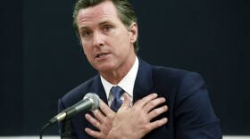 Lt. Gov. Gavin Newsom speaks during a public forum on his Blue Ribbon Commission on Marijuana Policy at UCLA, April 21, 2015.