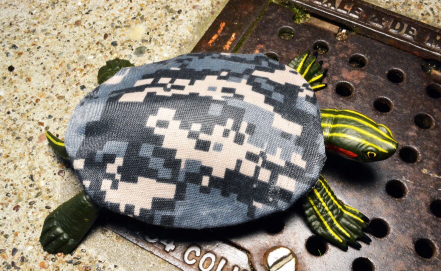 Urban Camouflage for Reptiles: "I basically thought about how turtles have camouflage that doesn't really work very well for them in the urban environments they often live in these days," Keats said. "So my thought was, can we go to our military and look at urban warfare as inspiration."