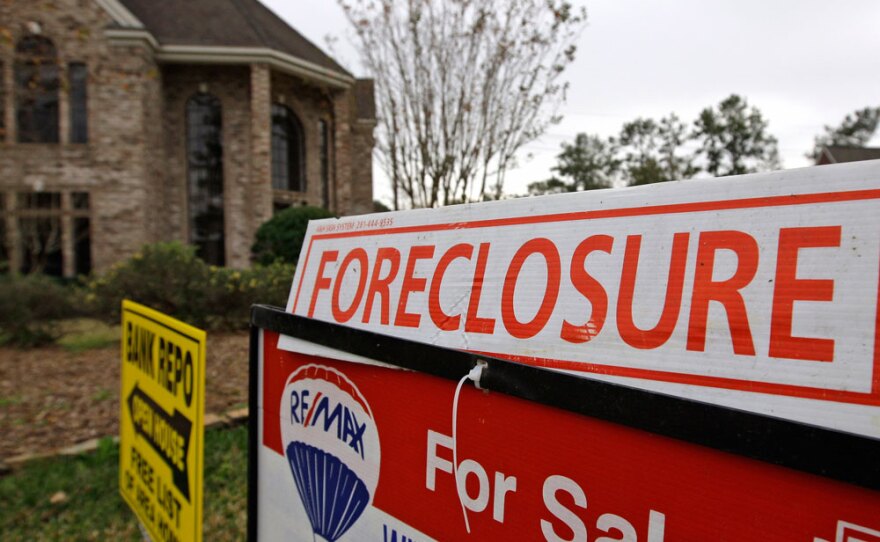This foreclosure property in Houston was for sale in 2009. But many houses are still in the foreclosure pipeline and haven't even come on the market.