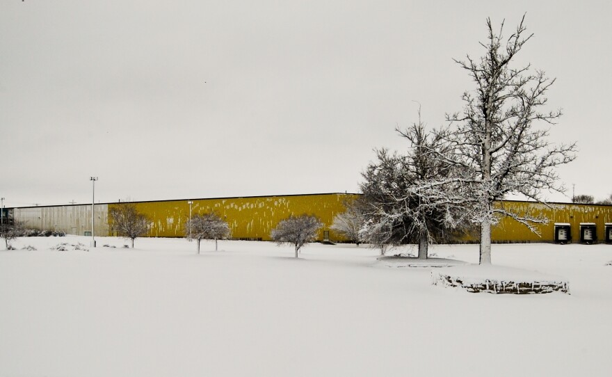 Electrolux's former warehouse and distribution center in Webster City, Iowa, is up for sale. The plant itself, across the street, will soon be demolished.