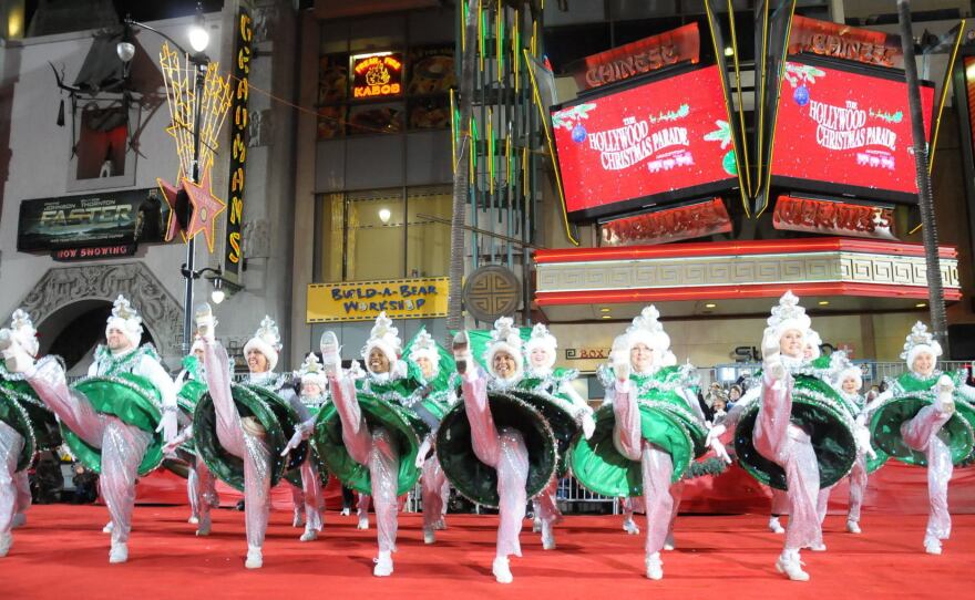 Shelly Schumann and others at the Hollywood Parade in 2013.